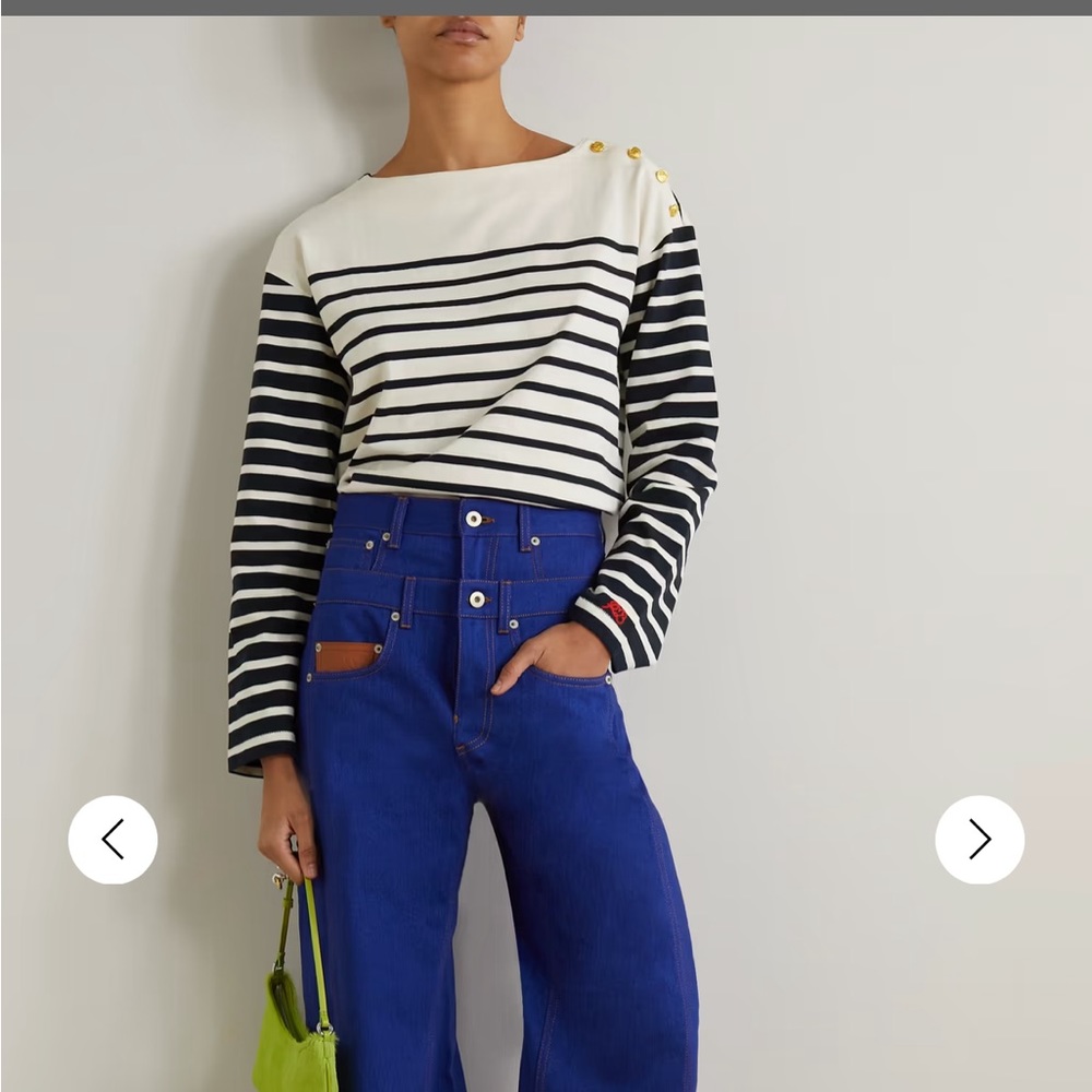 rag & bone Black and White Striped Top
